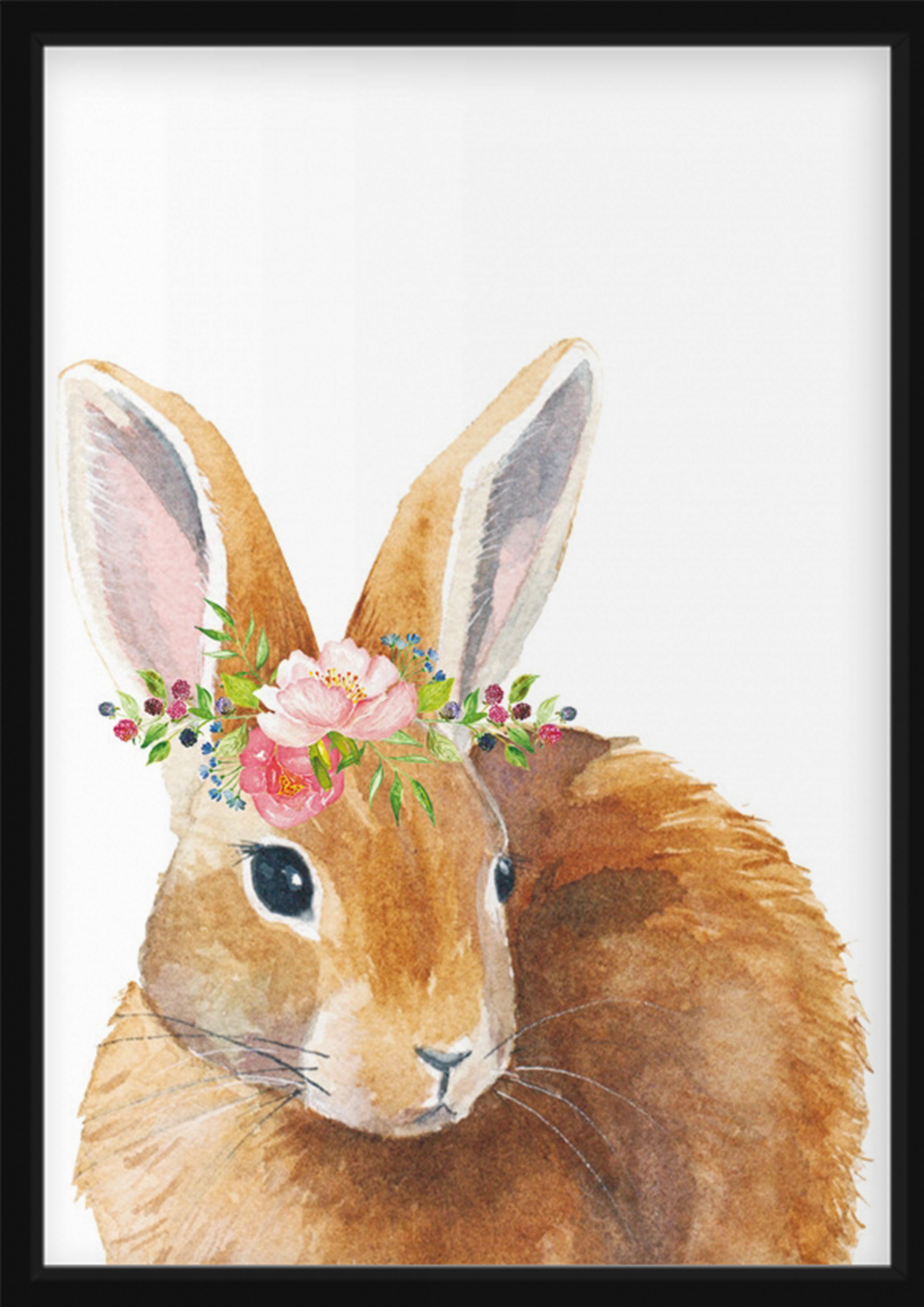 POSTER - Rabbit with Flowers from Namly