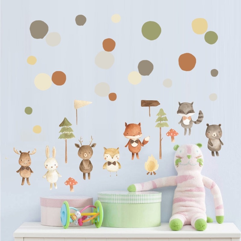 Wallstickers - Mini Forest Animals with Moose from Namly