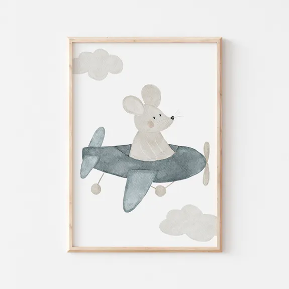 Poster - Mouse on a Plane from Namly