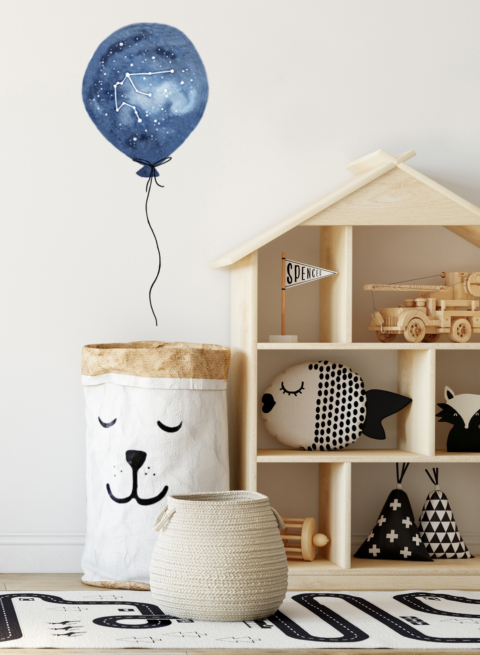 Wallsticker - Star balloon / Aquarius from Namly